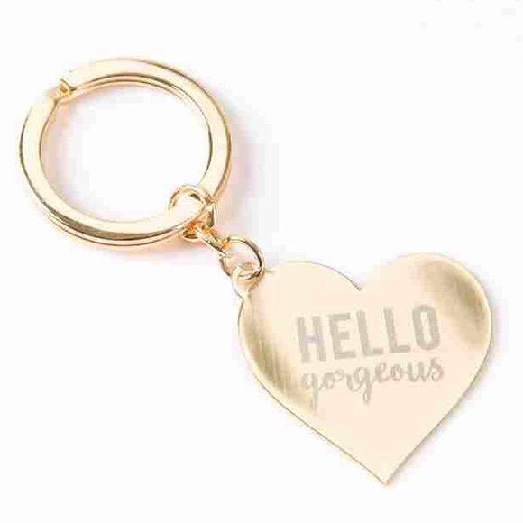 🌼 Gold ‘Hello Gorgeous’ Keychain 🆕 - Picture 1 of 2